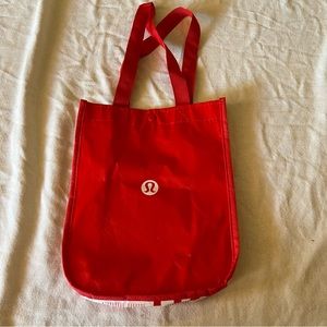 Lululemon red and white bag